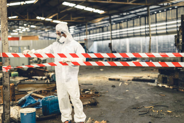 Professional Biohazard Cleanup technician working in Mead, CO